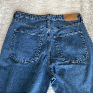 H&M ultra high waist blue jeans